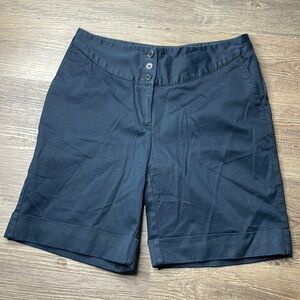 Worthington Women’s Navy Blue Stretch Bermuda Shorts, size 4
